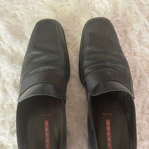 Prada Black Leather Loafer - size 10 (European 40)